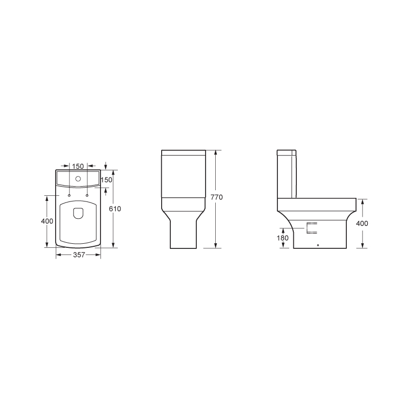Square design bathroom Wash Down Toilet --SD602